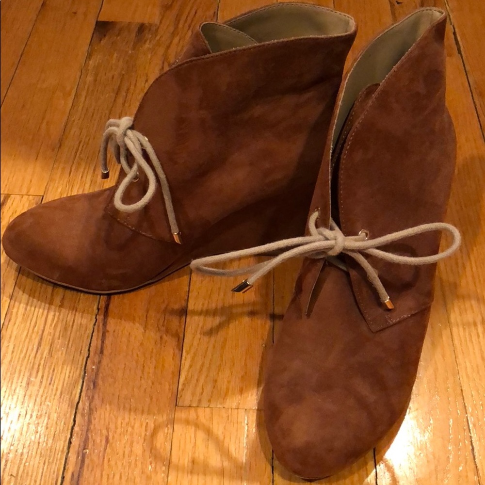 Brown Booties suede Size 38 Zara Trafaluc